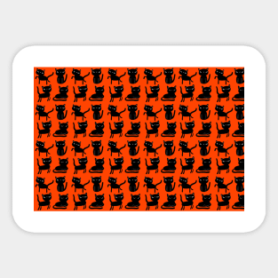 Black Cat Funny Halloween Face Sticker